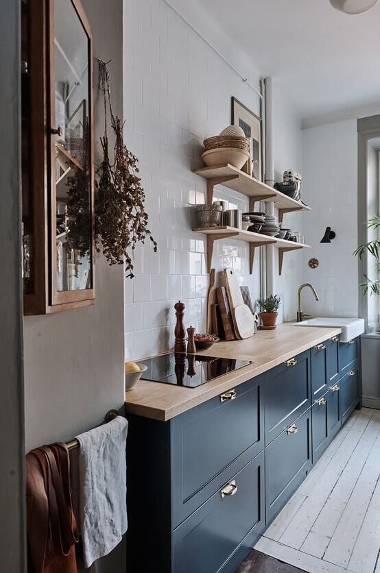 A Vintage Scandinavian Apartment With Dark Blue Bedroom 7 blue-vintage-scandinavian-apartment-nordroom