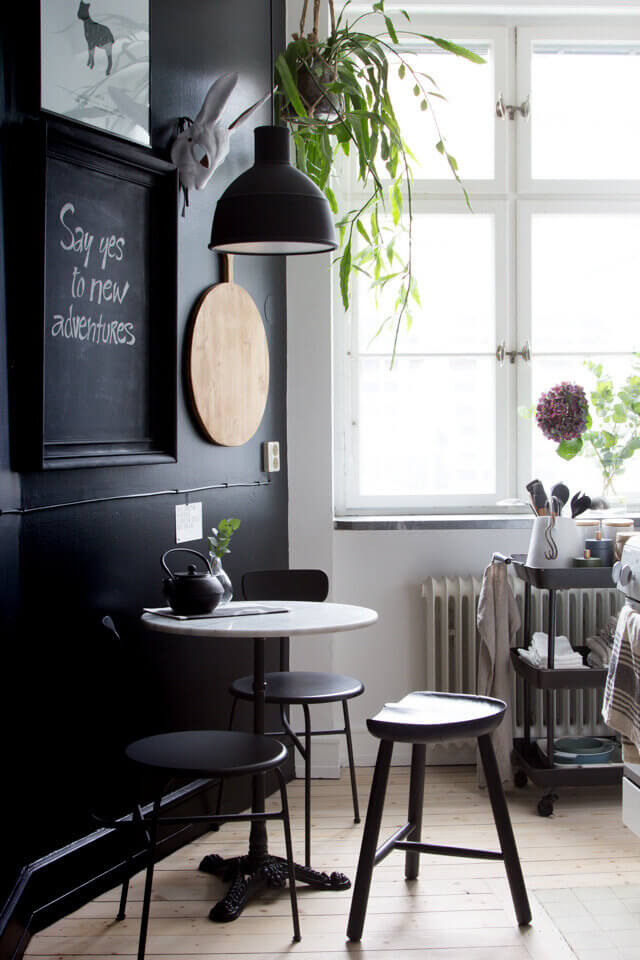 Paint it Black: Black Interior and Exterior Design Ideas 30 blackaccentwallthenordroom6 Paint it Black: Black Interior and Exterior Design Ideas