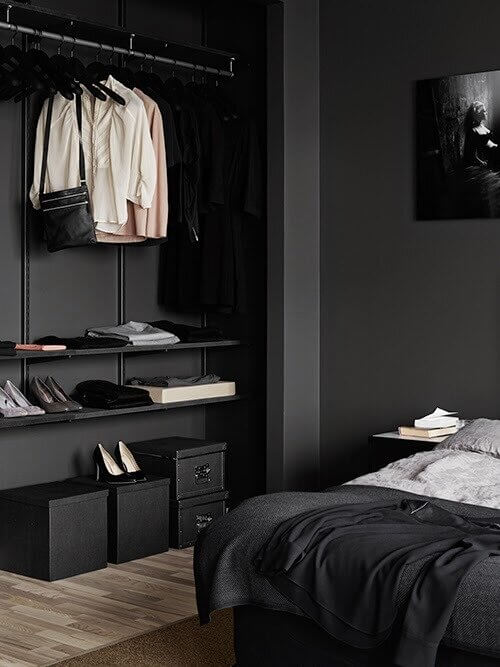 Paint it Black: Black Interior and Exterior Design Ideas 8 blackbedroomthenordroom3 Paint it Black: Black Interior and Exterior Design Ideas