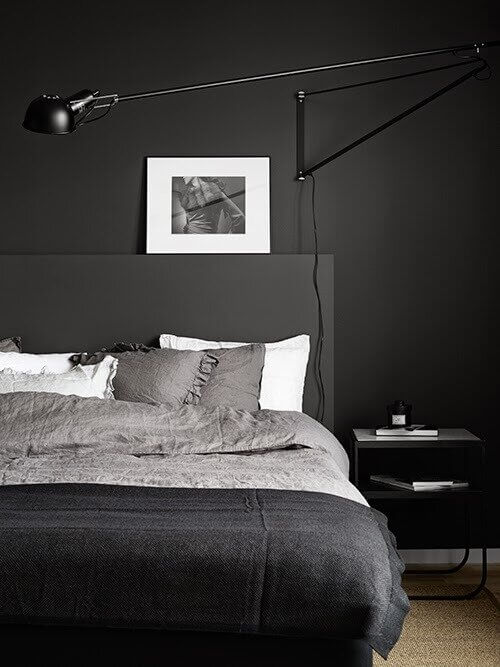 Paint it Black: Black Interior and Exterior Design Ideas 9 blackbedroomthenordroom4 Paint it Black: Black Interior and Exterior Design Ideas