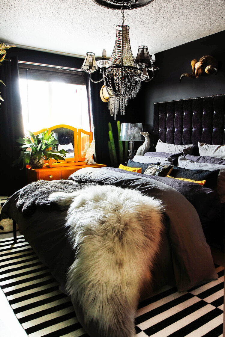 Paint it Black: Black Interior and Exterior Design Ideas 13 blackbedroomthenordroom8 Paint it Black: Black Interior and Exterior Design Ideas