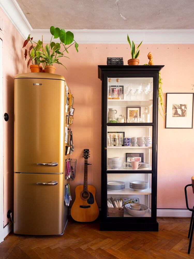 A Pink Studio Apartment Styled Two Ways 10 APinkStudioApartmentWithGreyKitchen TheNordroom 6 A Pink Studio Apartment Styled Two Ways