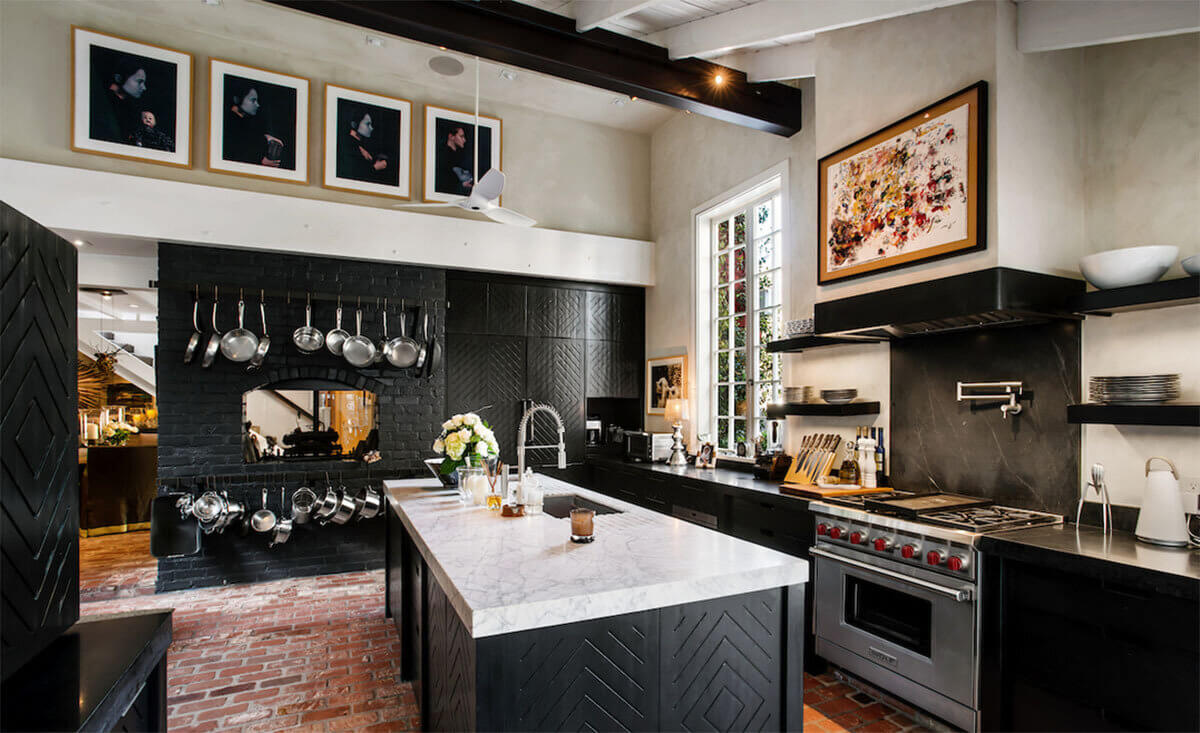 A Fairytale Red Barn Conversion in Malibu 2 black kitchen bill simmons red barn conversion malibu A Fairytale Red Barn Conversion in Malibu