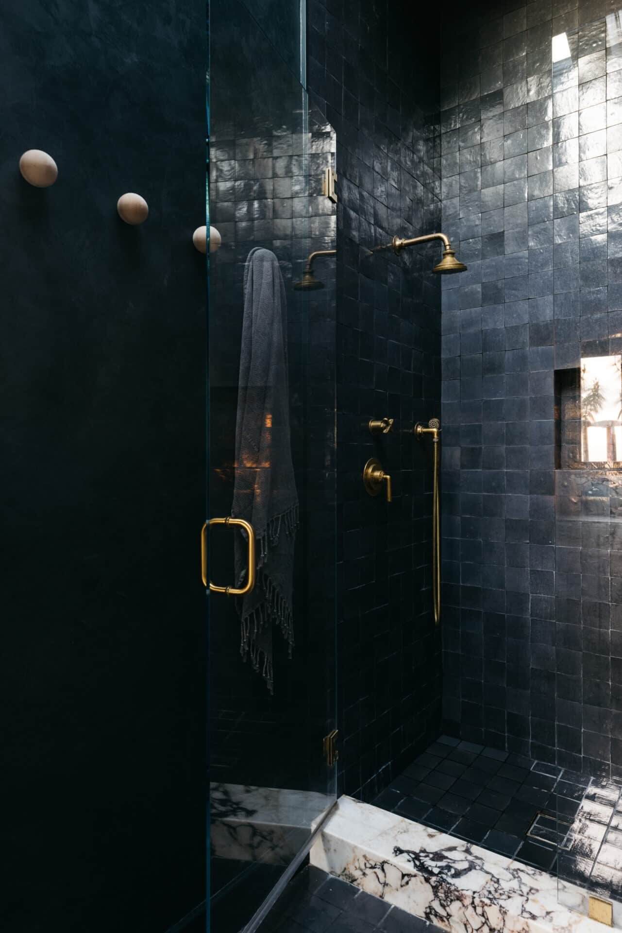 50 Amazing Black Bathroom Design Ideas 27 dark-bathroom-mid-century-home-los-angeles-nordroom
