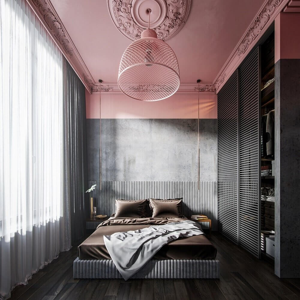 How To Style A Pink Bedroom (For Adults) 40 pink-and-grey-bedroom-ideas