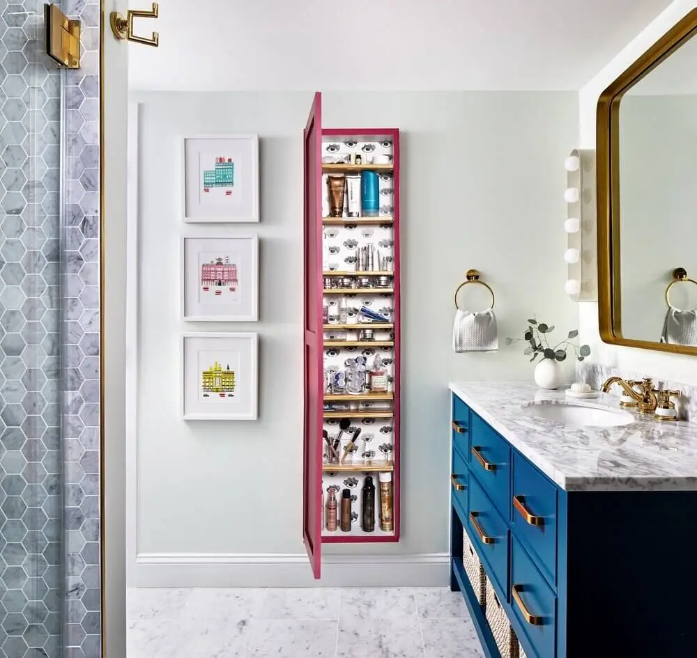 Interior Design Trends 2022: Styles, Decor and Color 7 pink-cabinet-small-bathroom-ideas-nordroom