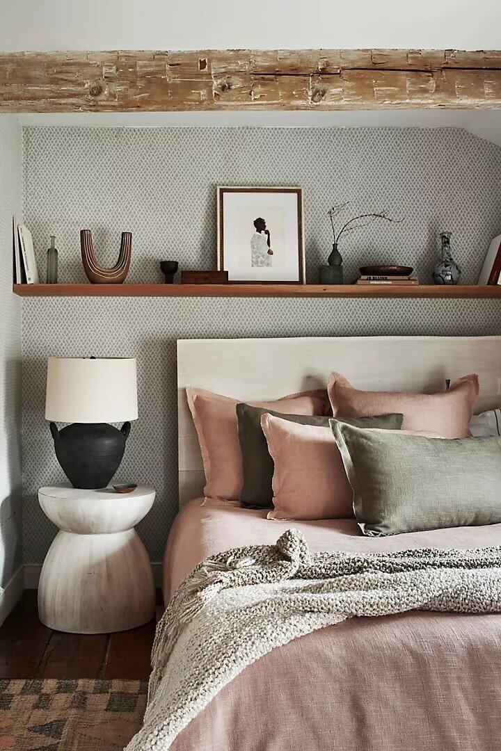 How To Style A Pink Bedroom (For Adults) 45 rustic-bedroom-pink-bedding-nordroom