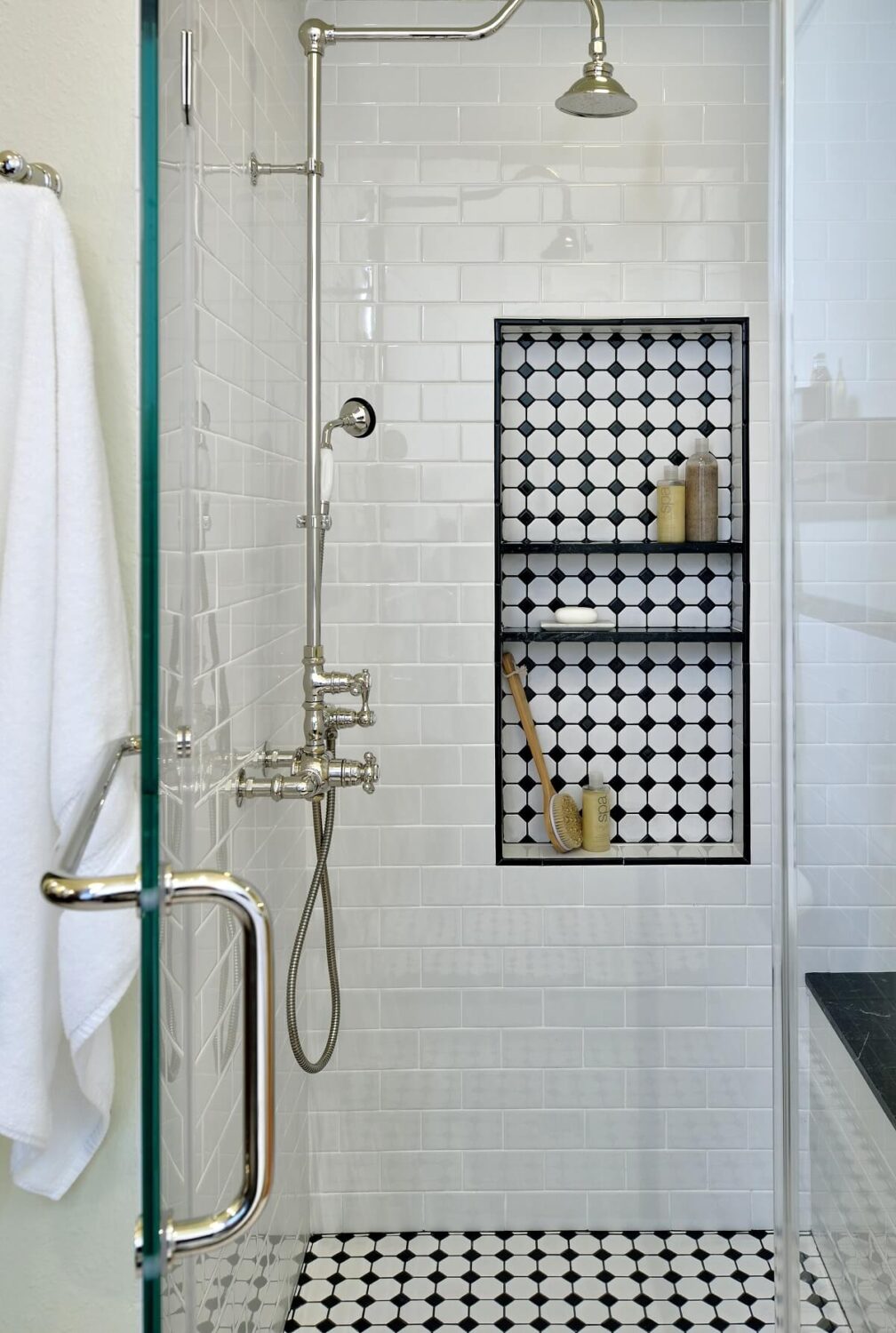 83 Small Bathroom Ideas & How To Make It Look Bigger 25 shower-niche-small-bathroom-tips-nordroom