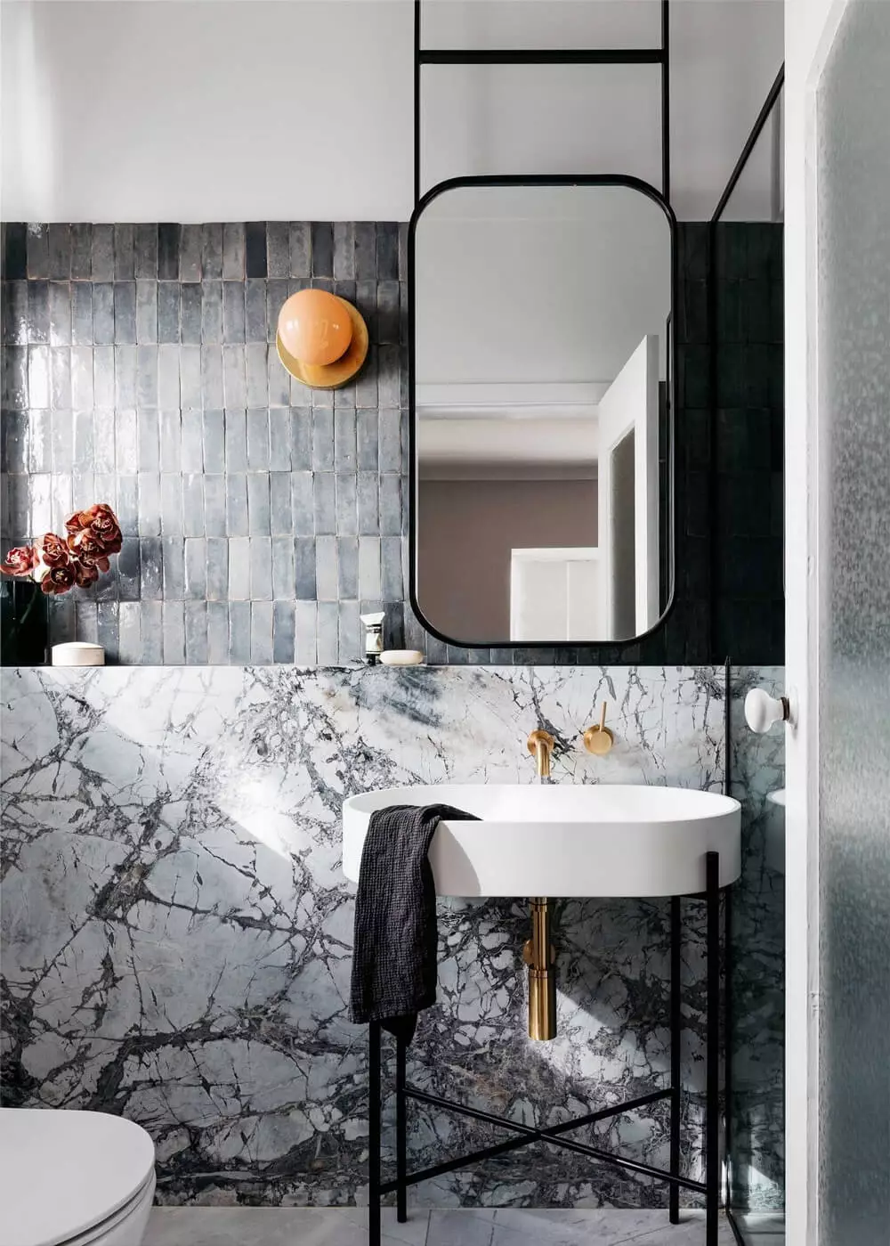 83 Small Bathroom Ideas & How To Make It Look Bigger 28 small-marble-bathroom-ledge-small-design-nordroom