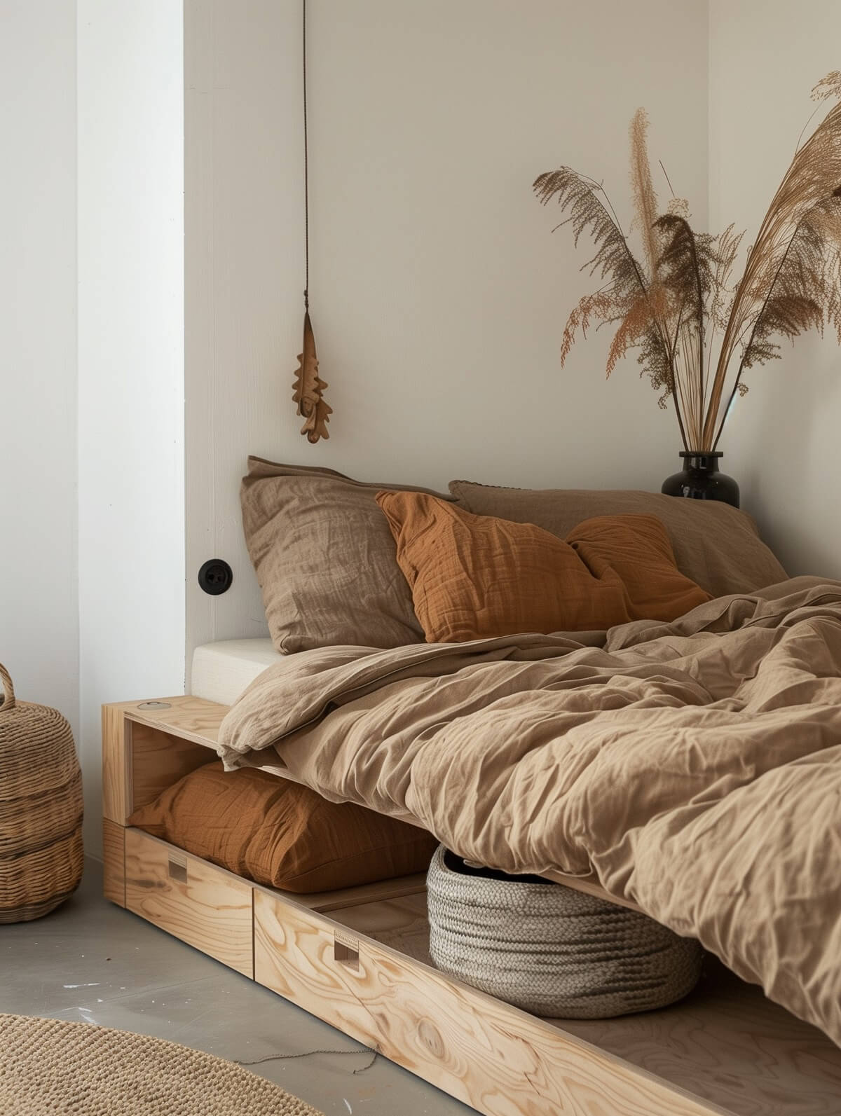 Small Bedroom Decorating Ideas That You'll Love 6 wooden sofabed with storage Small Bedroom Decorating Ideas That You'll Love