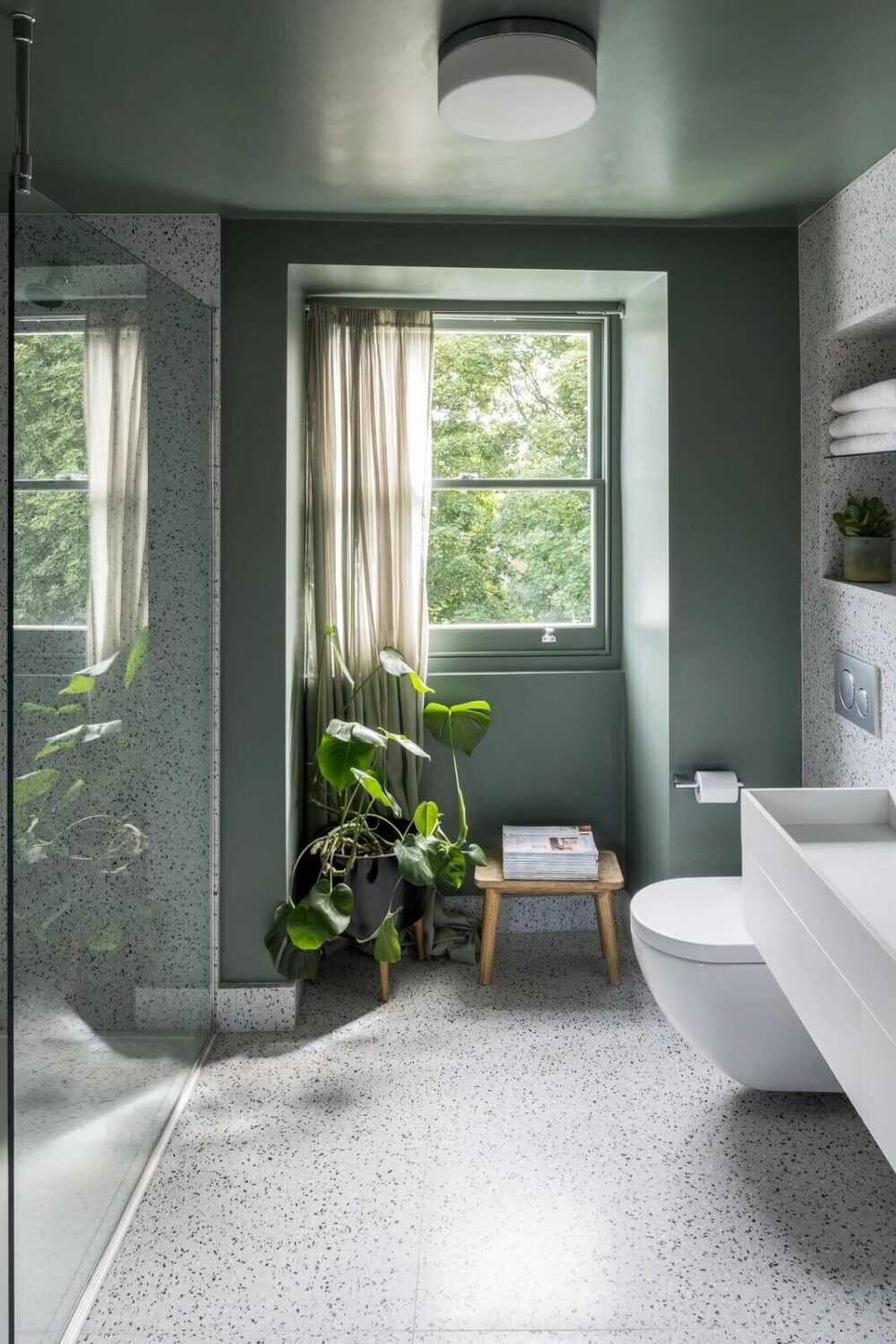 Simple Bathroom Design Ideas That Will Wow You 19 green-bathroom-terrazzo-tiles-london-townhouse-nordroom