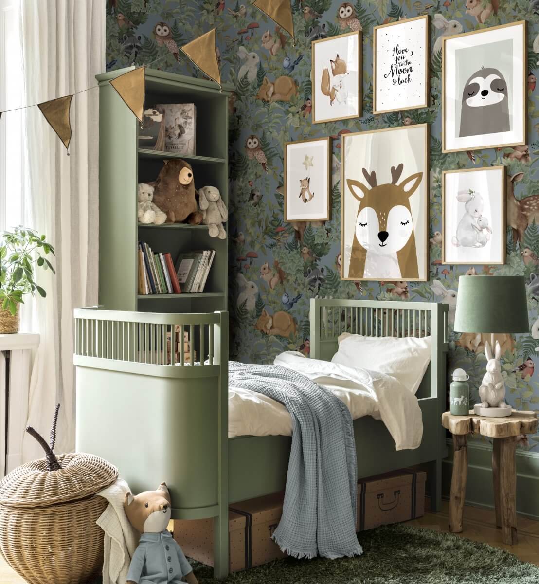Beautiful Gender Neutral Nursery Ideas 2 gender neutral nursery with animal wallpaper and posters nordroom