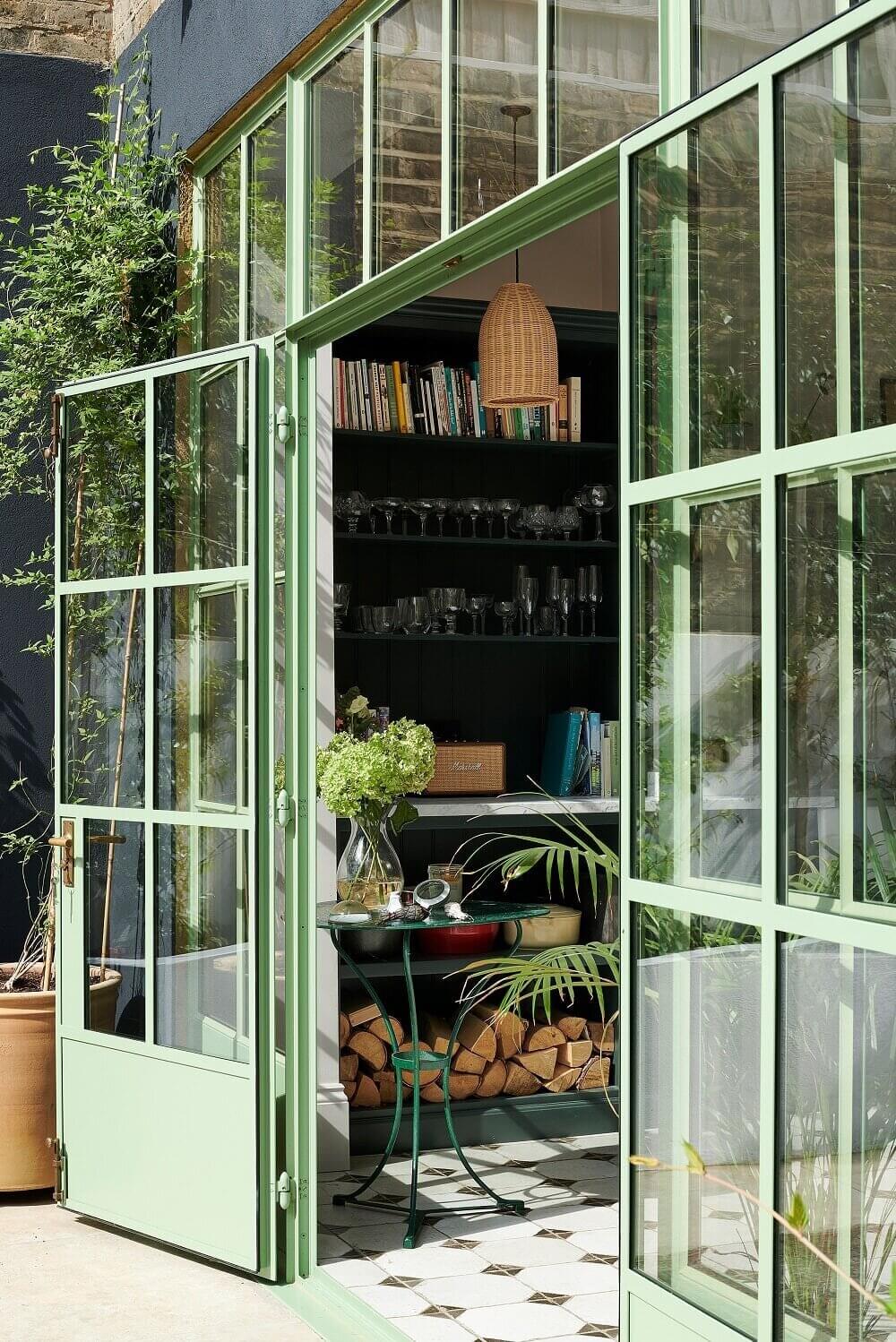 Green Kitchen Design Ideas That You'll Love 10 green-devol-kitchen-mint-green-window-frames-nordroom
