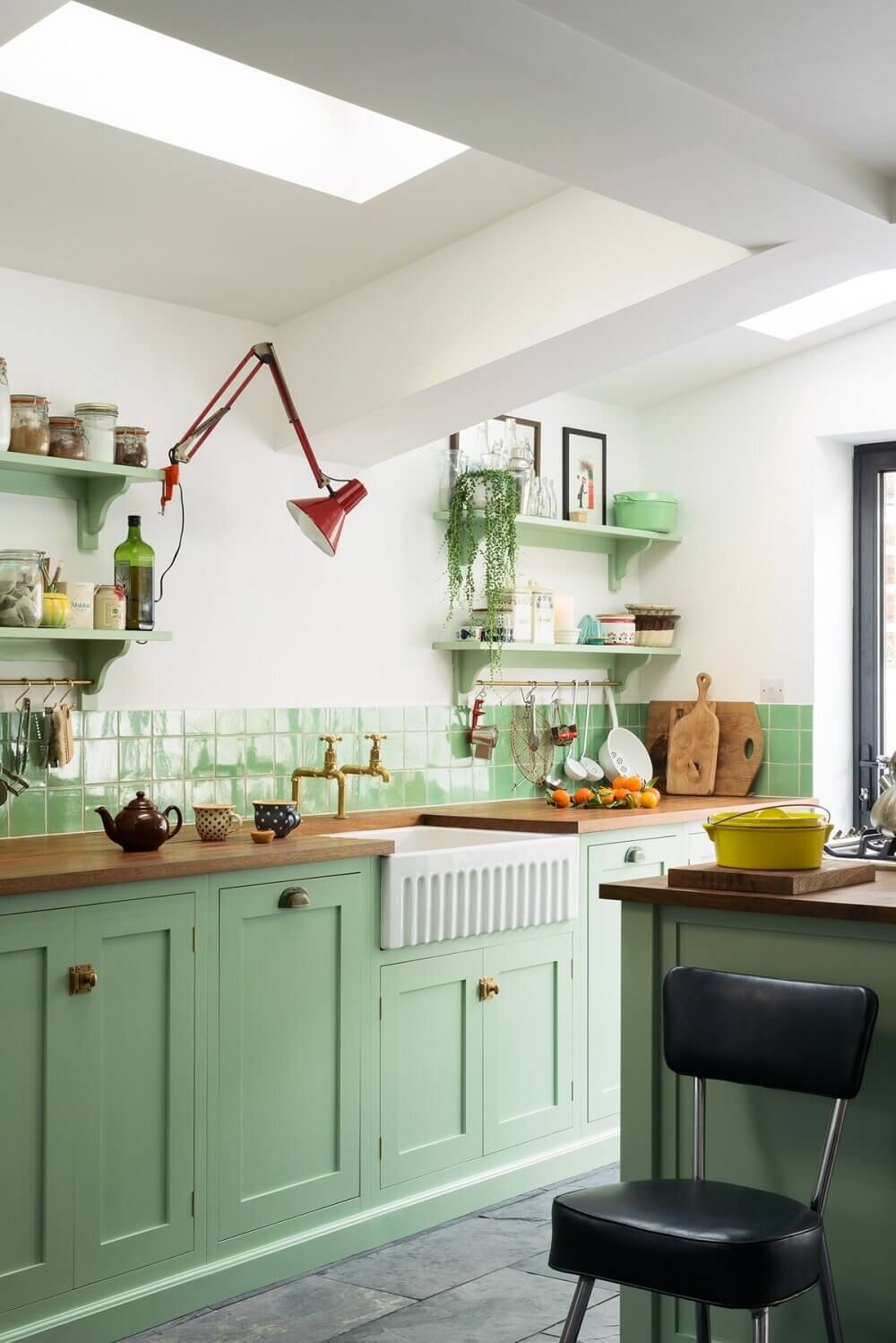Green Kitchen Design Ideas That You'll Love 27 mint-green-kitchen-devol-rachel-khoo-nordroom