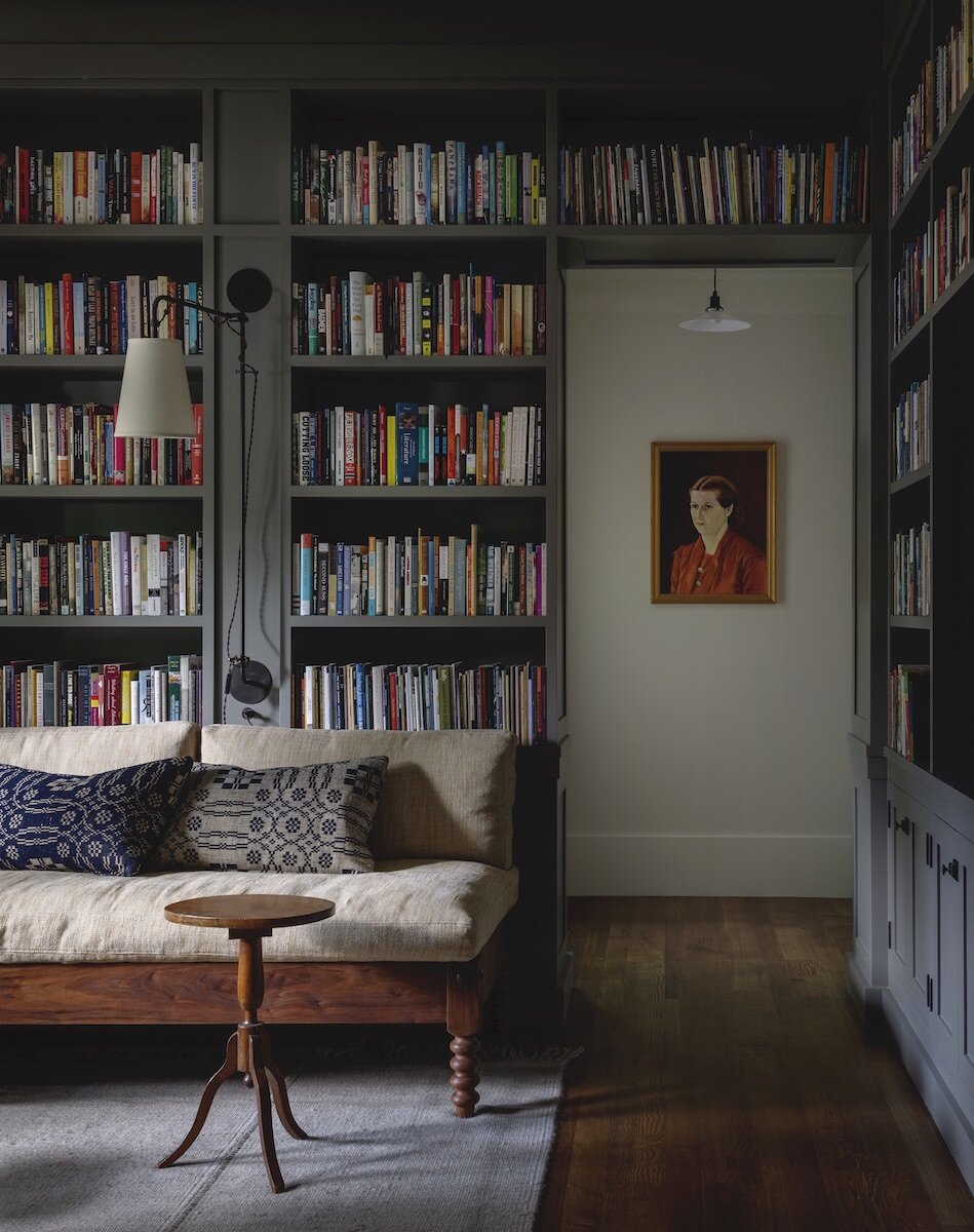 Reading Nooks in a Stylish Iowa City Home 10 moody-library-room-iowa-city-house-jessica-helgerson-nordroom