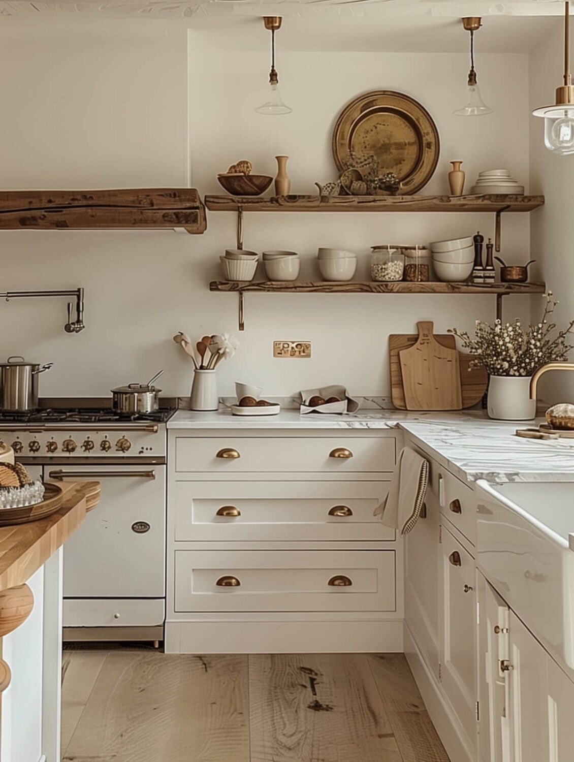 These Paint Colors Increase The Value of Your Home 11 white kitchen with wooden shelves nordroom