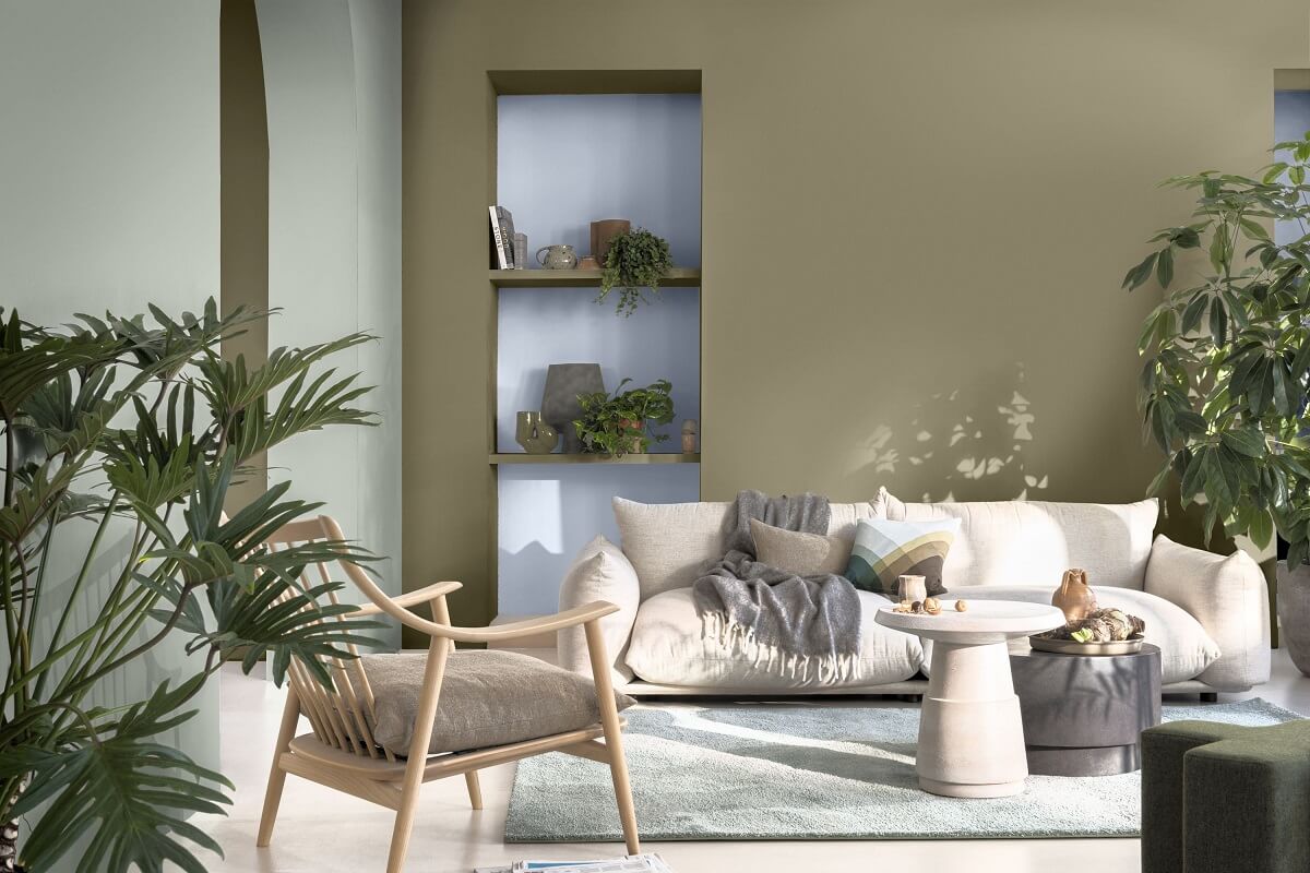 Home Decor Color Trends 2022: Natural Hues with Bright Pops 16 Dulux-Colour-of-the-Year-2022-The-Greenhouse-Colours-Nordroom (1)