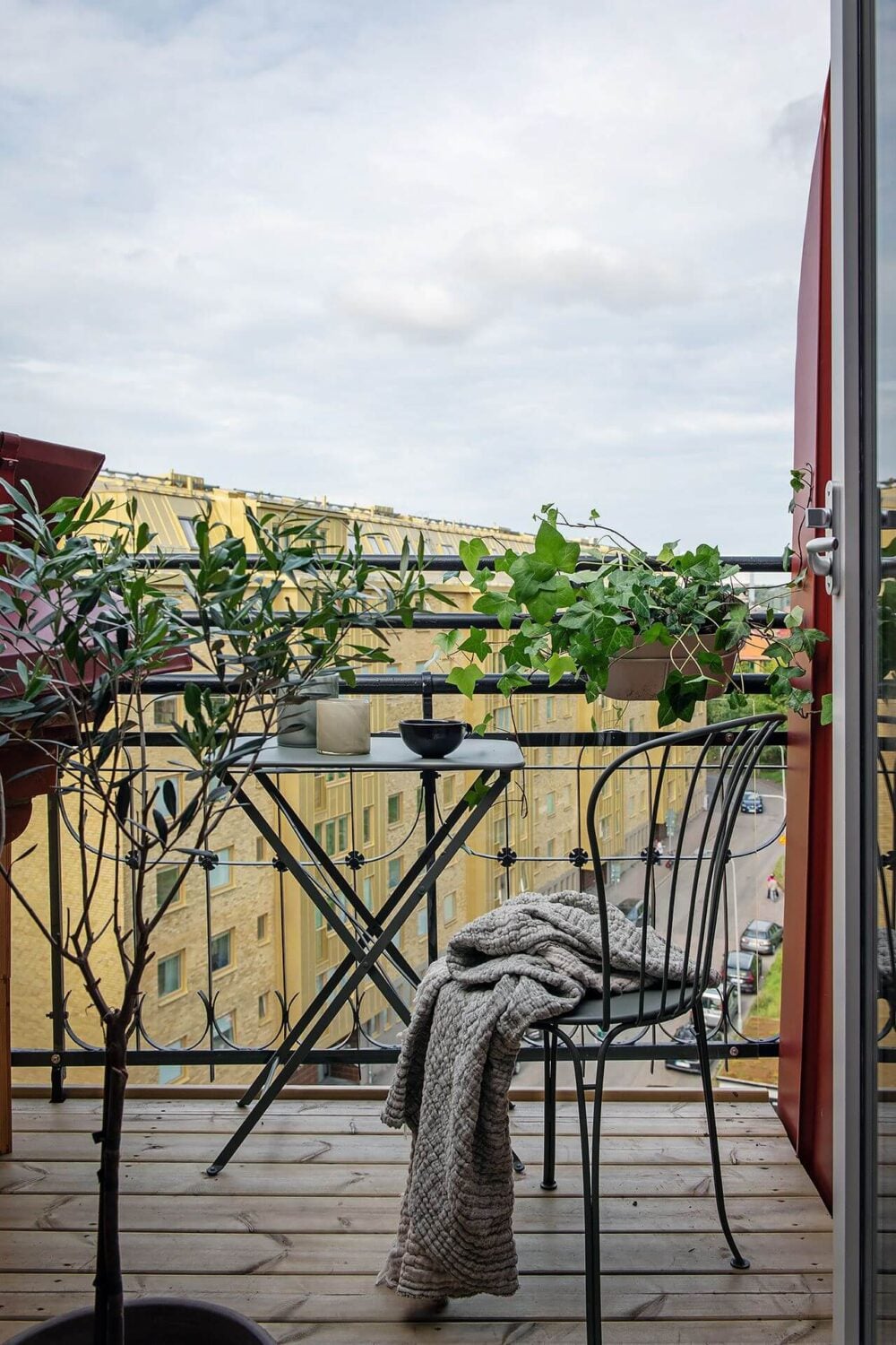 A Tiny but Light Attic Apartment in Sweden 16 balcony-scandinavian-attic-apartment-nordroom