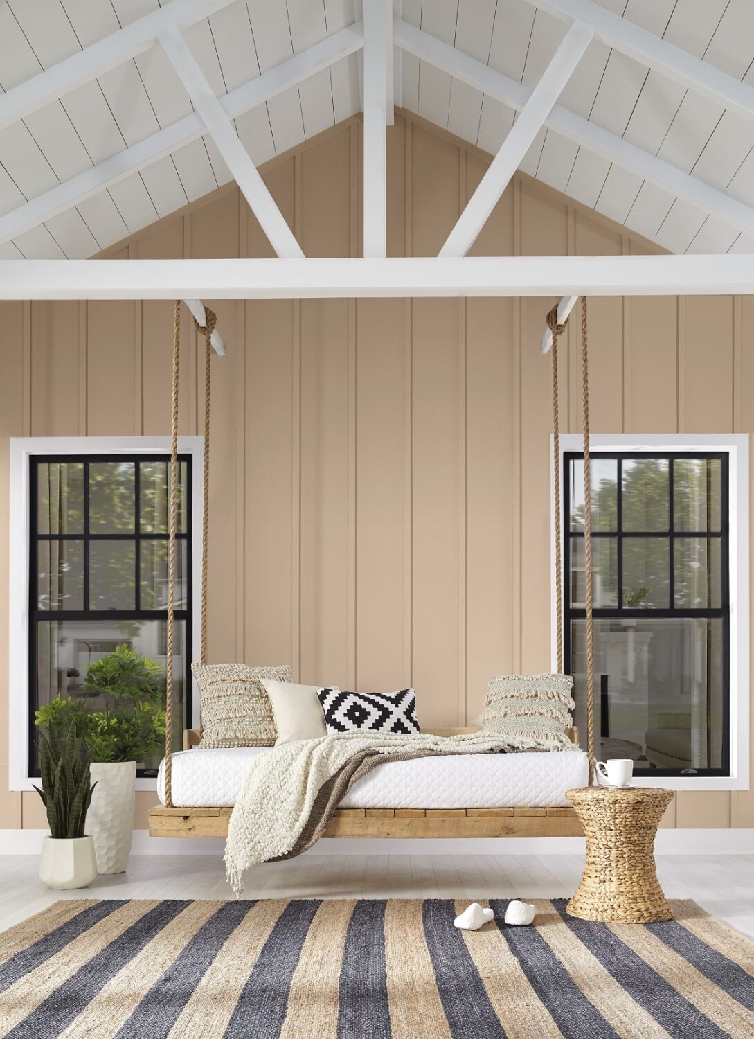 Home Decor Color Trends 2022: Natural Hues with Bright Pops 64 behr-color-trends-palette-2022-brasswood-nordroom
