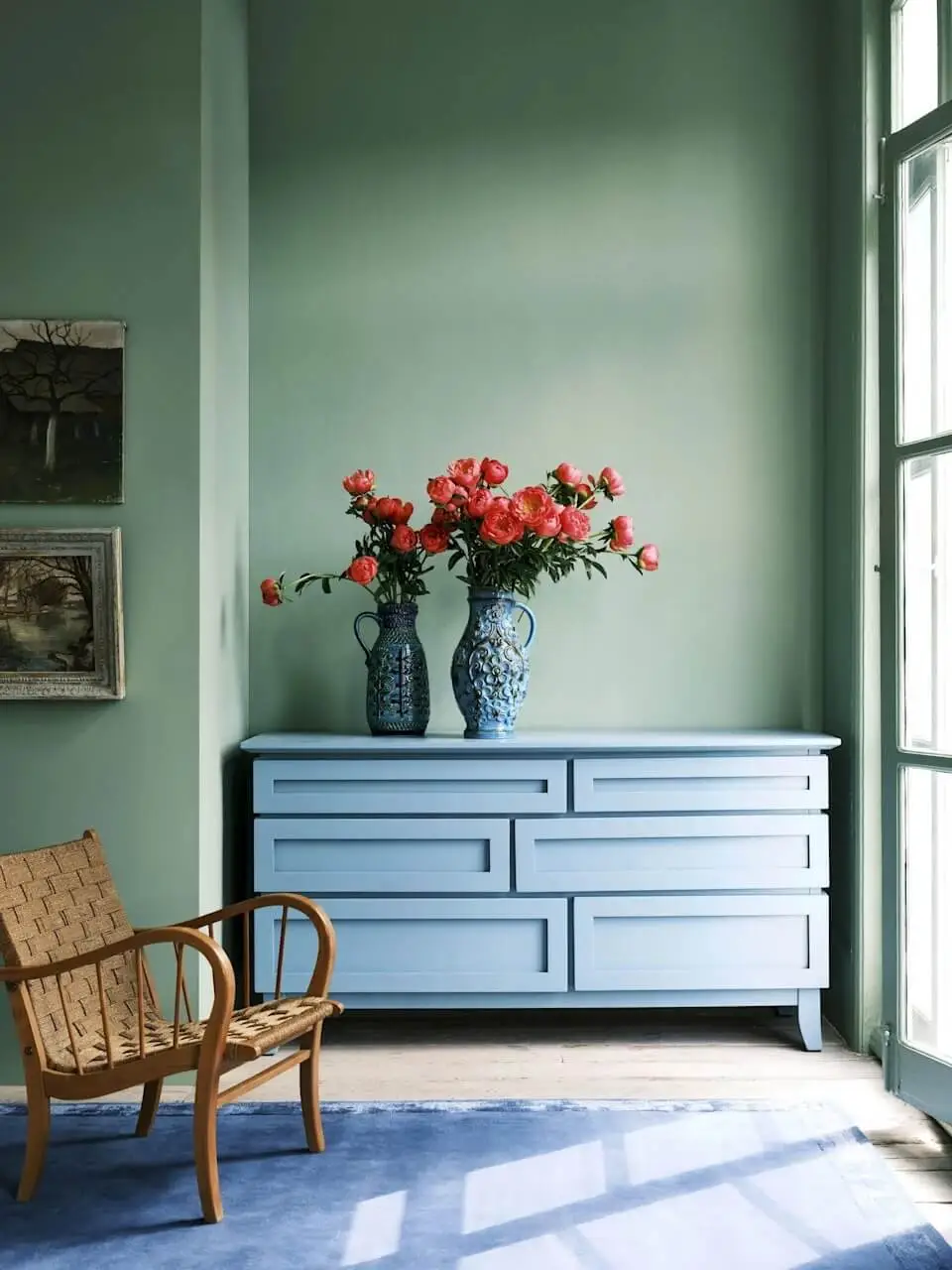 Home Decor Color Trends 2022: Natural Hues with Bright Pops 4 breakfast-room-green-farrow-ball-colour-trends-2022-nordroom