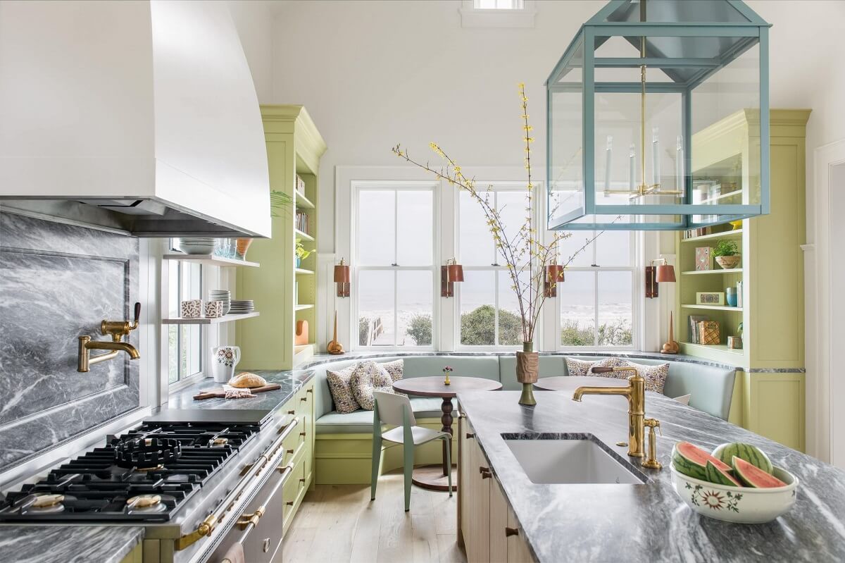 Home Decor Color Trends 2022: Natural Hues with Bright Pops 77 color-of-the-year-2022-guacamole-kitchen-nordroom