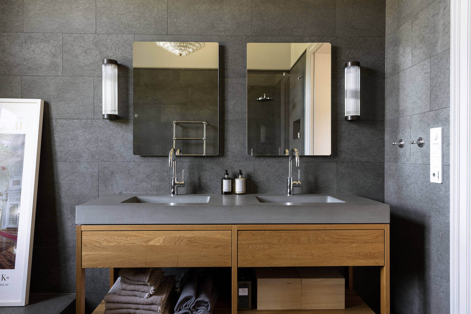 A Stylish Gray Apartment in a Swedish Castle 24 gray-bathroom-nordic-home-nordroom