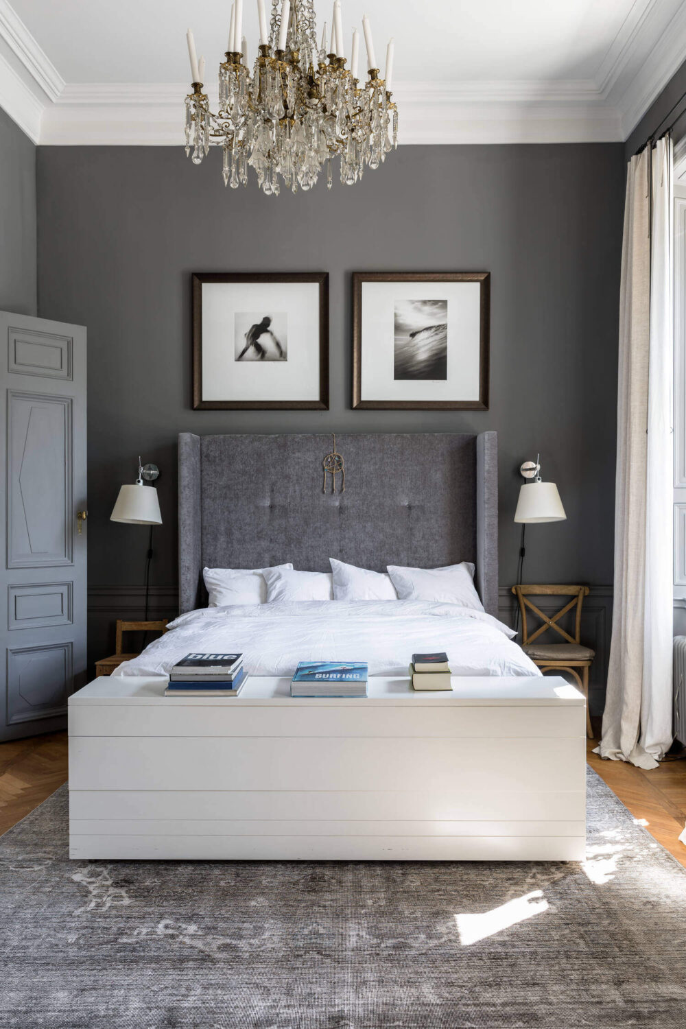 A Stylish Gray Apartment in a Swedish Castle 19 gray-scandinavian-bedroom-nordroom