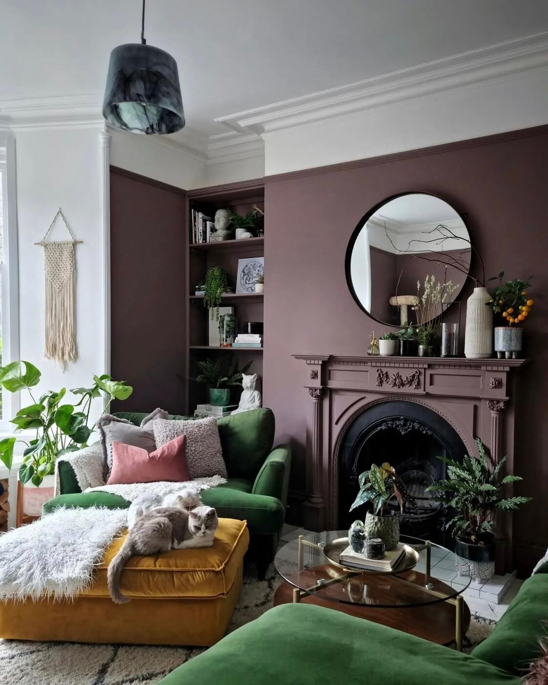 Benjamin Moore Color of the Year 2025: Cinnamon Slate 25 purple-living-room-victorian-home-nordroom