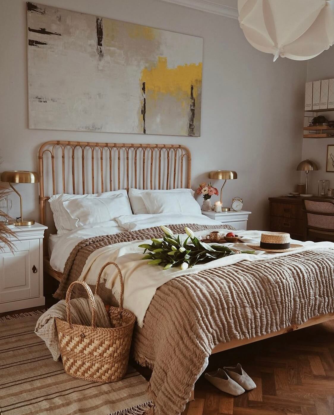 A Warm Scandinavian-Inspired Home in Poland 17 warm-bedroom-earthy-colors-nordroom
