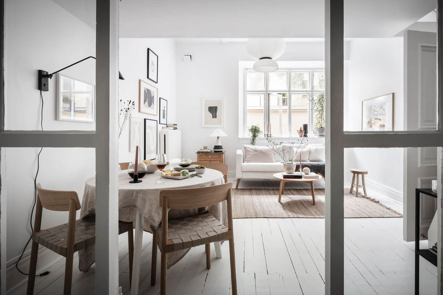 A White Scandinavian Studio Apartment With Loft Bed 12 white-scandinavian-studio-apartment-loft-bed-nordroom