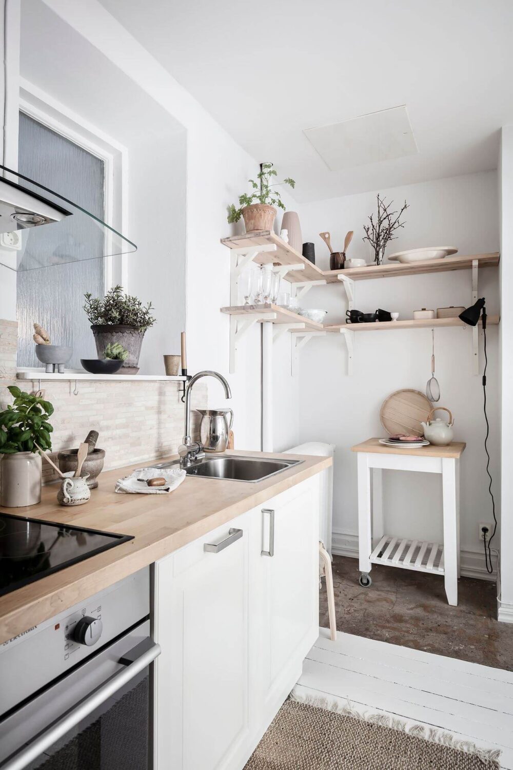 A White Scandinavian Studio Apartment With Loft Bed 17 white-scandinavian-studio-apartment-loft-bed-nordroom