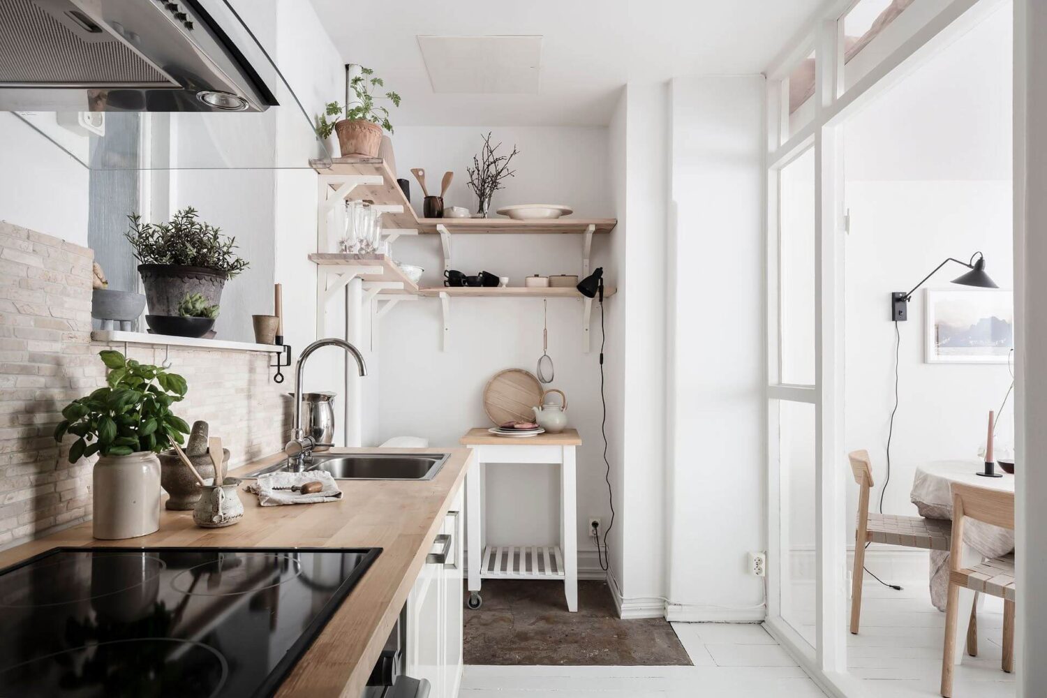 A White Scandinavian Studio Apartment With Loft Bed 18 white-scandinavian-studio-apartment-loft-bed-nordroom
