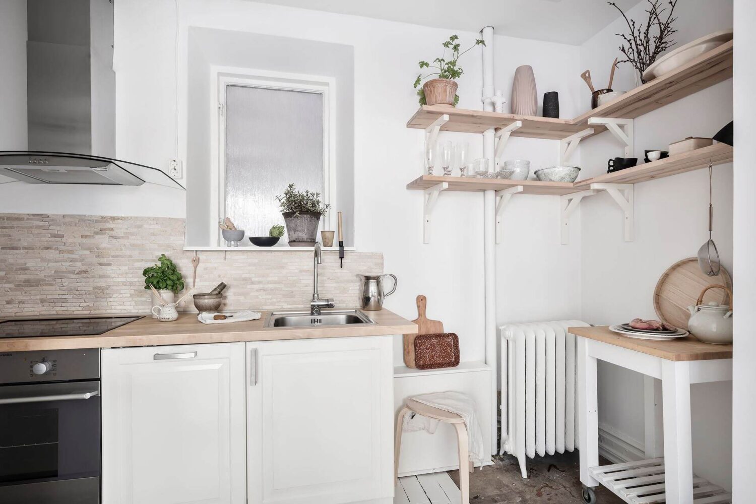 A White Scandinavian Studio Apartment With Loft Bed 20 white-scandinavian-studio-apartment-loft-bed-nordroom