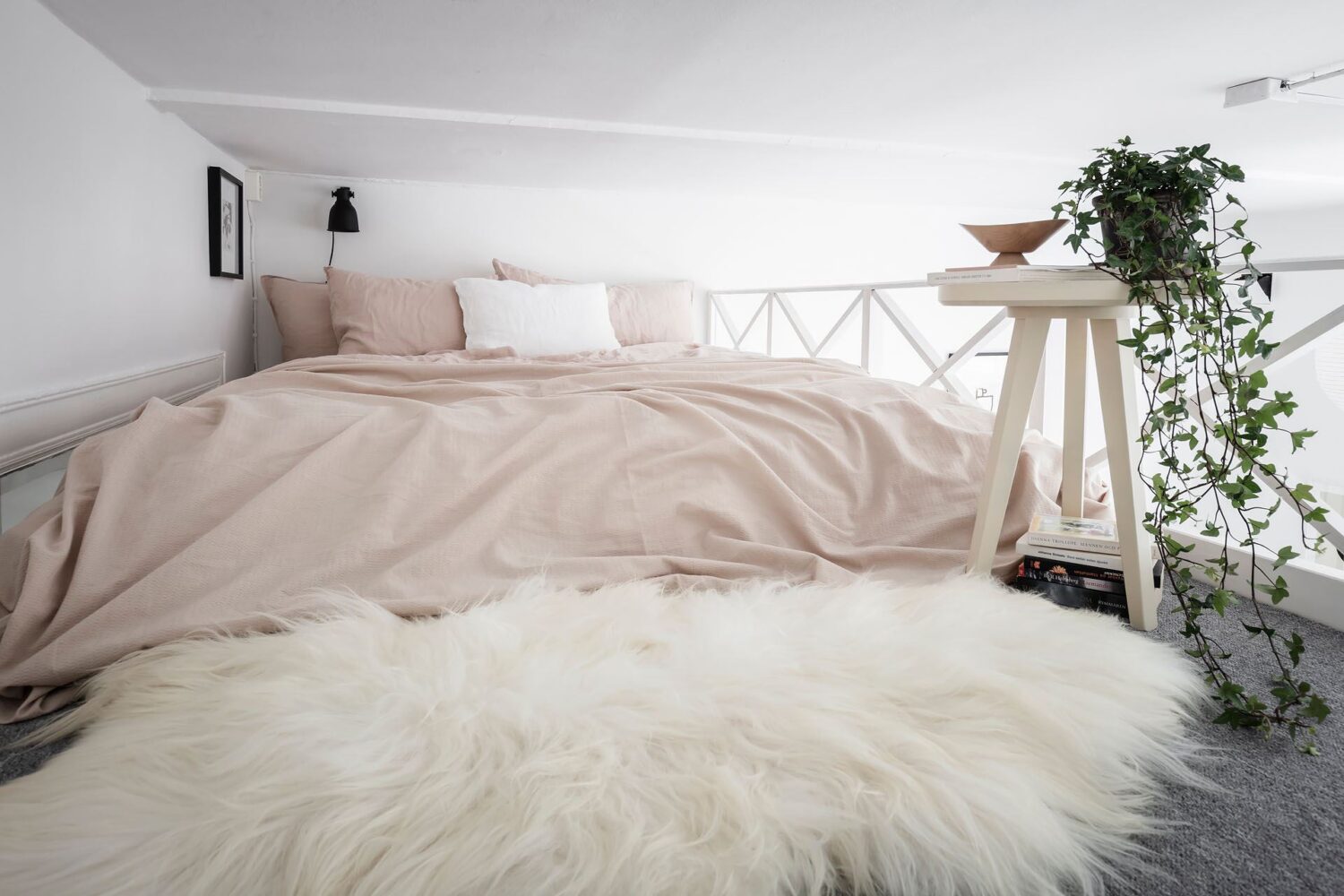 A White Scandinavian Studio Apartment With Loft Bed 23 white-scandinavian-studio-apartment-loft-bed-nordroom