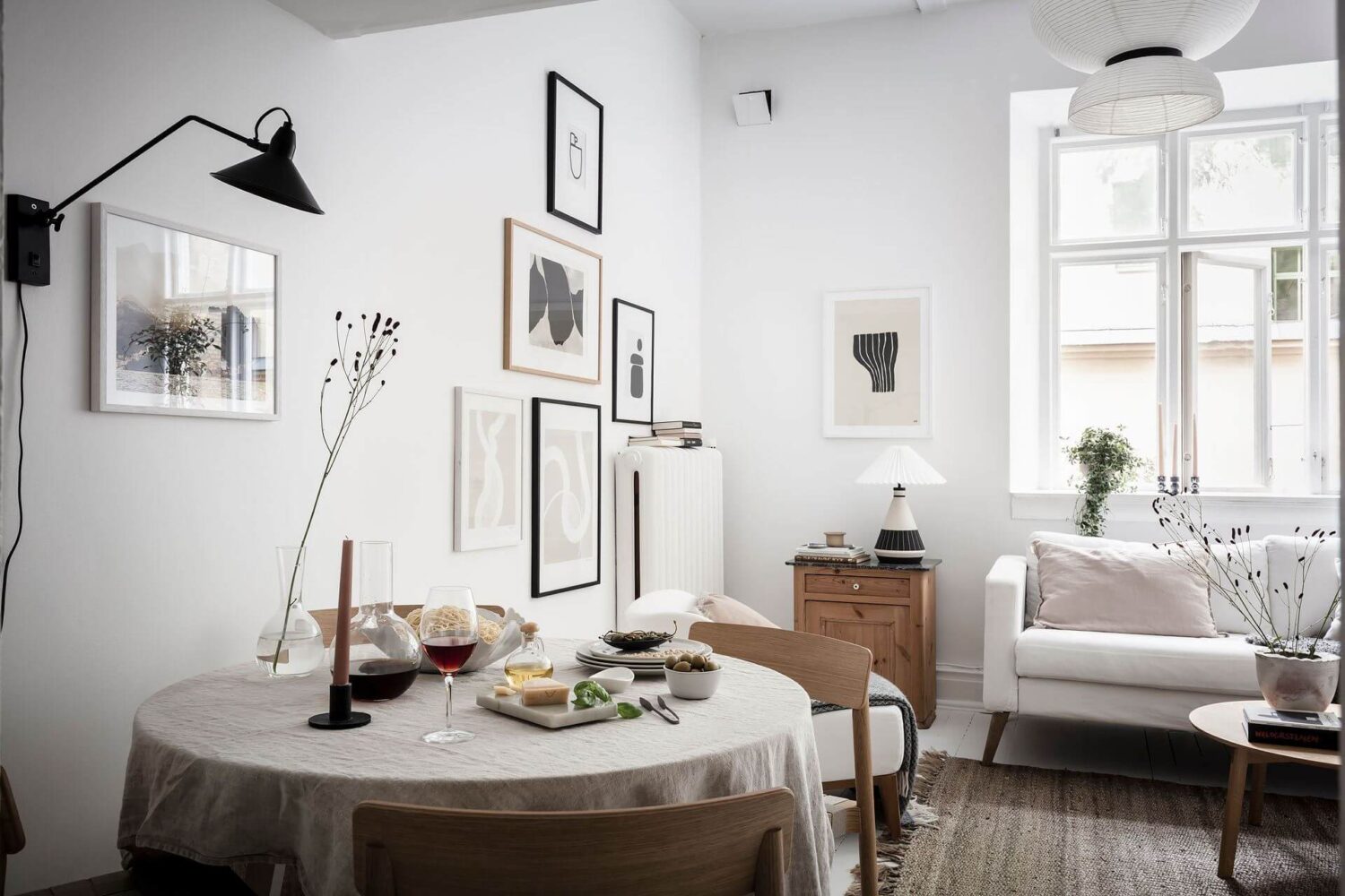 A White Scandinavian Studio Apartment With Loft Bed 10 white-scandinavian-studio-apartment-loft-bed-nordroom