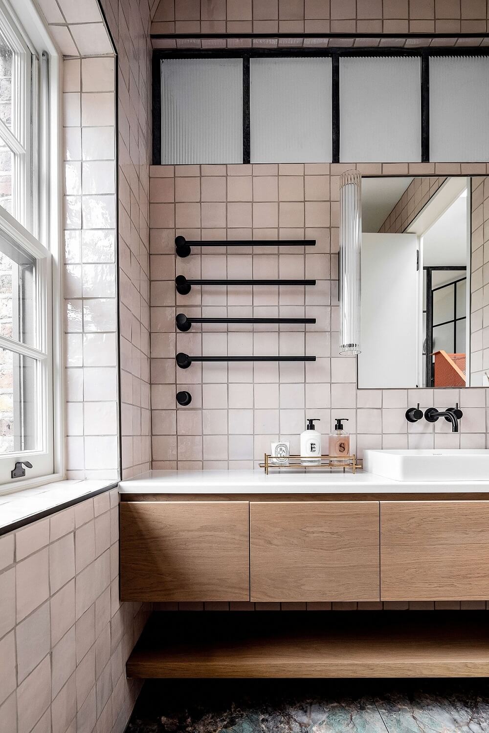 89 Pink Bathroom Ideas: From Hot Pink Walls to Blush Tiles 77 bathroom-pink-tiles-mews-house-nordroom