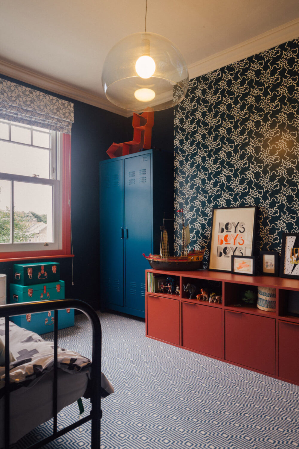 Color in a Renovated Victorian Townhouse in London 25 blue-kids-bedroom-nordroom