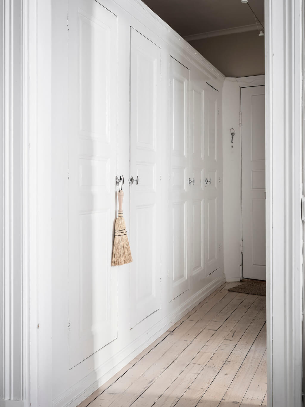 A Stylish Gray Scandinavian Apartment 23 built-in-closets-scandinavian-home-nordroom
