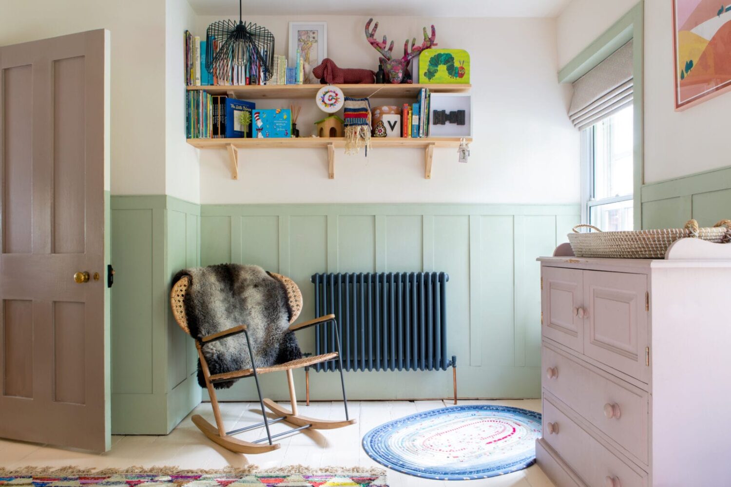 A Colorful Georgian Home in England 21 green-pink-kids-bedroom-nordroom