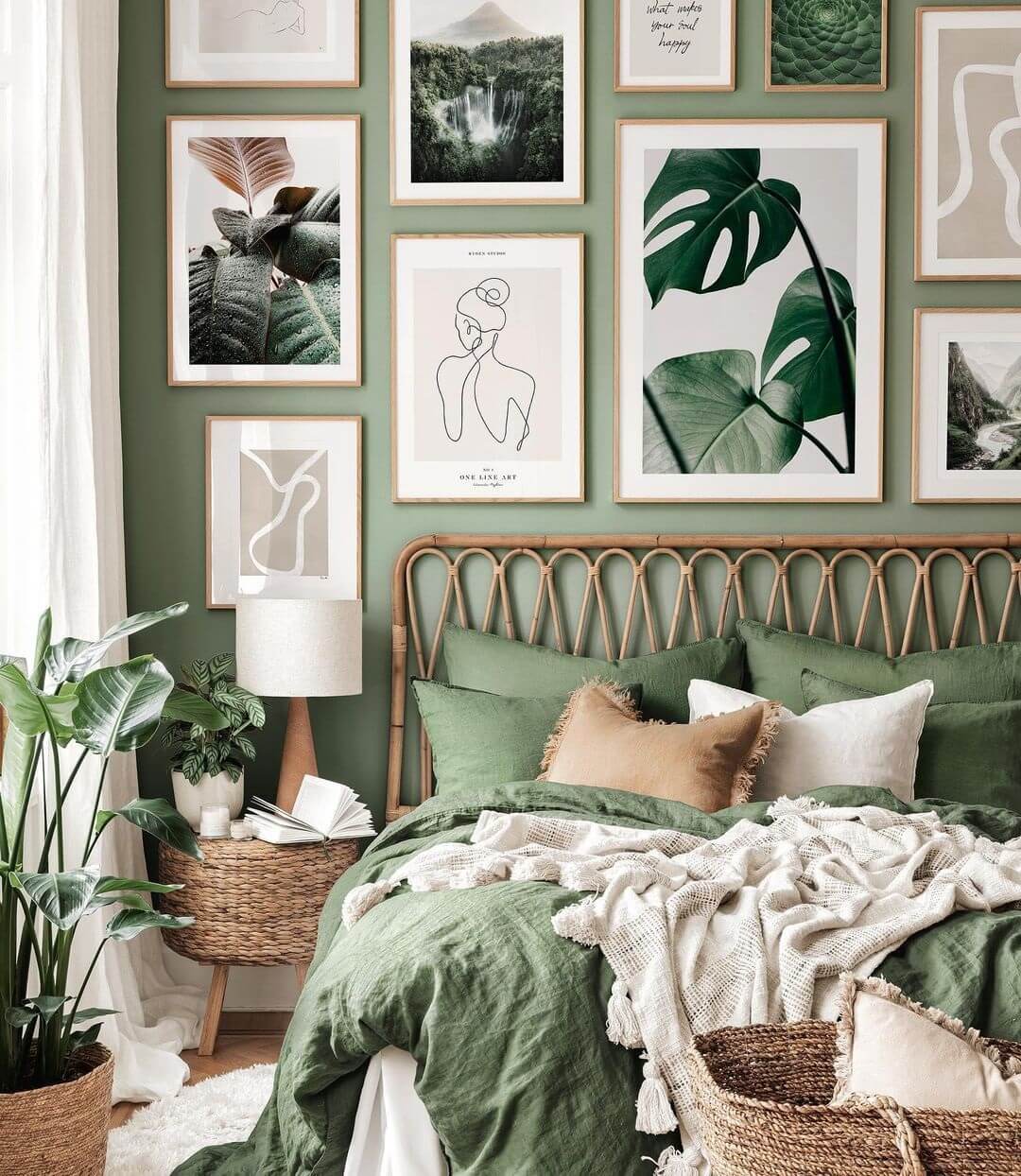 Benjamin Moore Color of the Year 2022: October Mist 8 green-wall-art-bedroom-nordroom