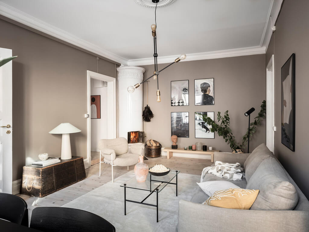 A Stylish Gray Scandinavian Apartment 3 grey-scandinavian-living-room-nordroom