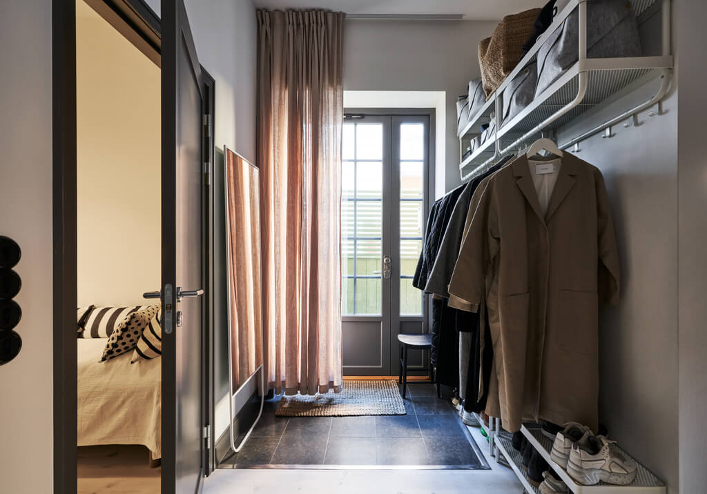 A Swedish Townhouse with Industrial Details 5 hallway-industrial-townhouse-nordoom