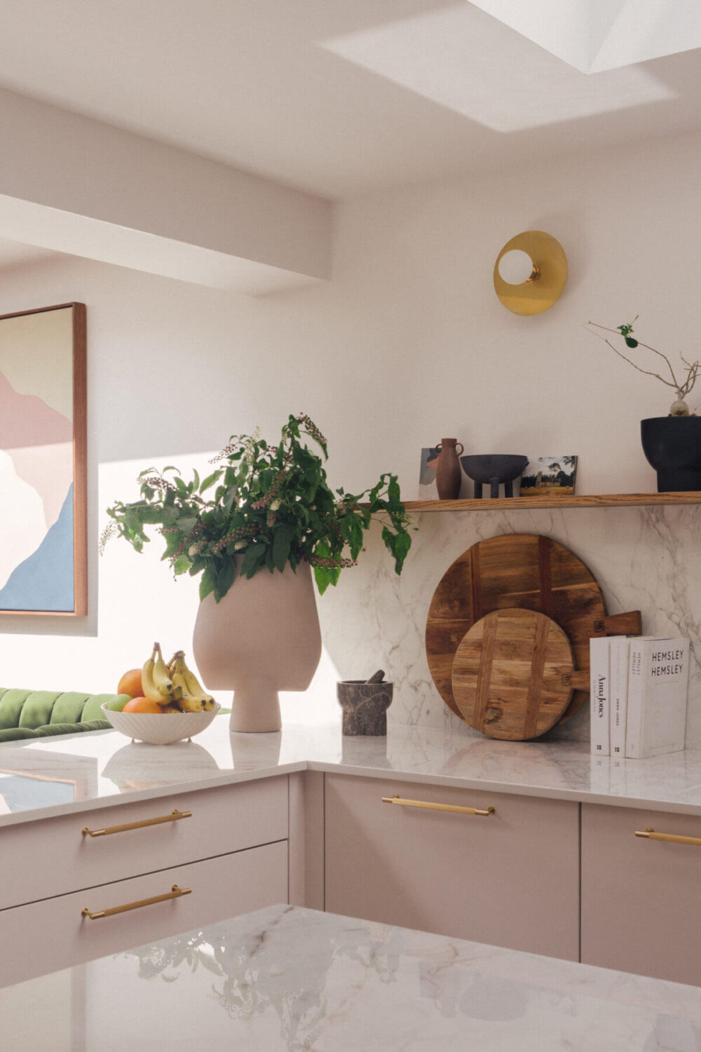 Color in a Renovated Victorian Townhouse in London 8 modern-kitchen-shelf-skylight-nordroom