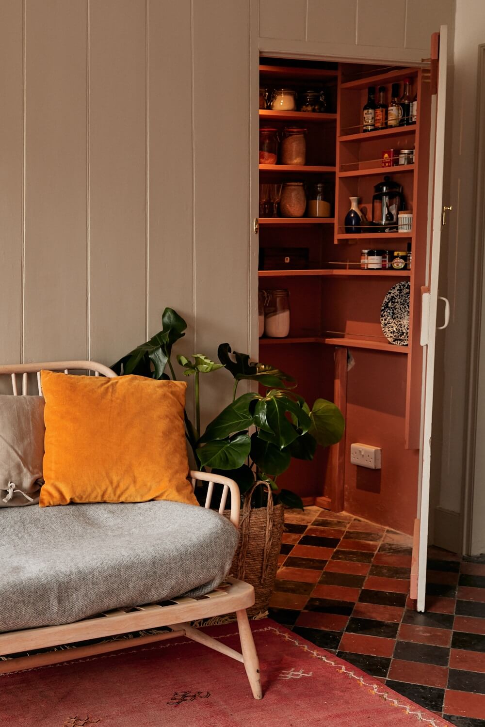 A Carefully Restored Georgian House in Bath 1 pink-storage-cabinet-georgian-house-bath