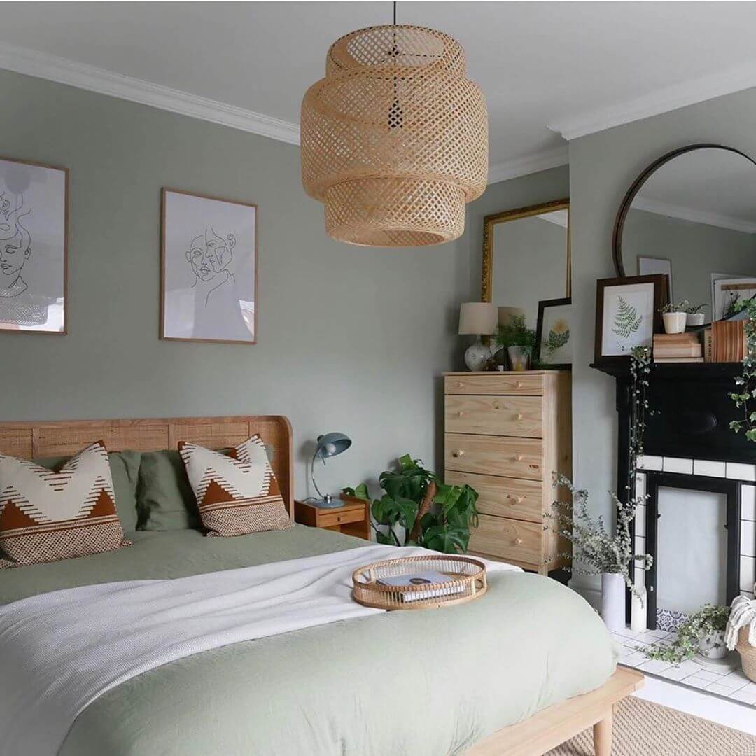 Benjamin Moore Color of the Year 2022: October Mist 5 sage green bedroom october mist nordroom Benjamin Moore Color of the Year 2022: October Mist