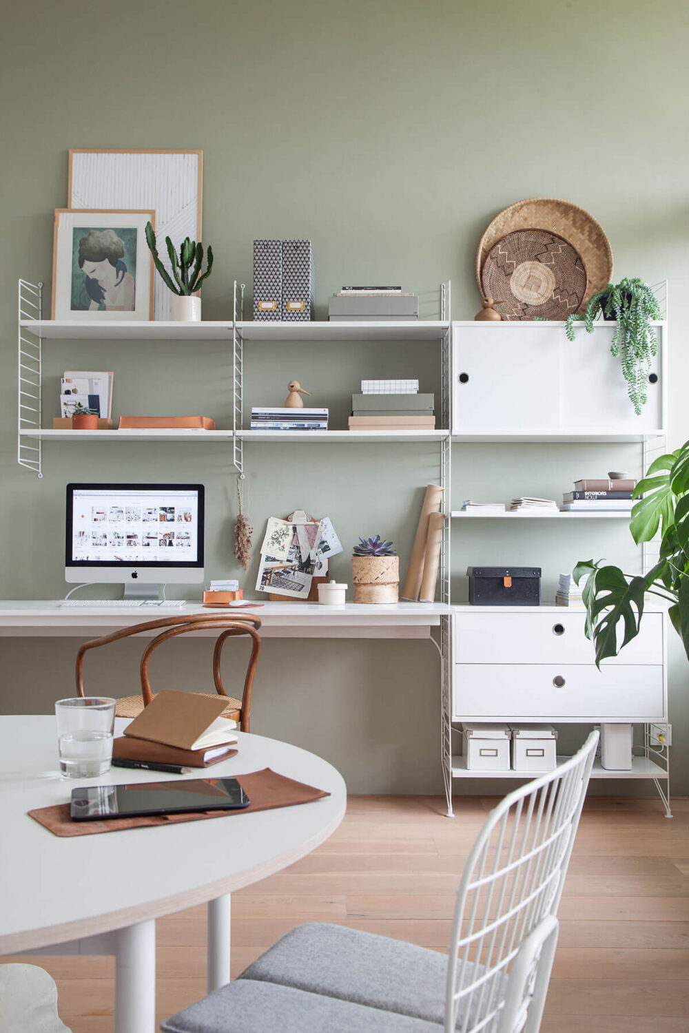 Benjamin Moore Color of the Year 2022: October Mist 3 sage-green-home-office-holly-marder-nordroom