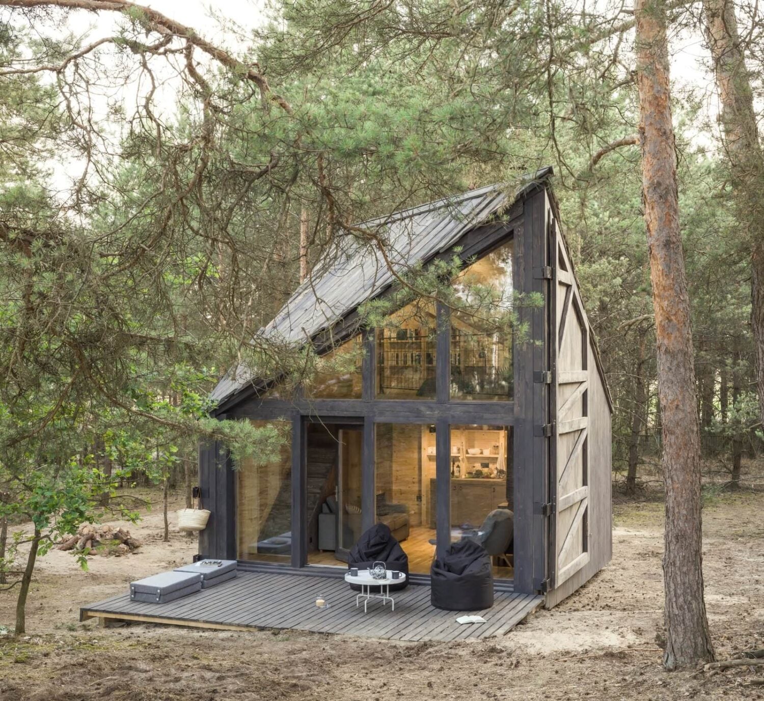The Bookworm Cabin in Poland 11 wooden-cabin-deck-poland-nordroom