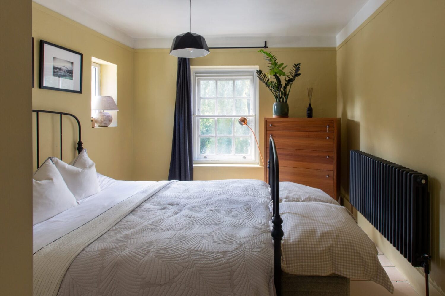 A Colorful Georgian Home in England 12 yellow-master-bedroom-georgian-home-england-nordroom