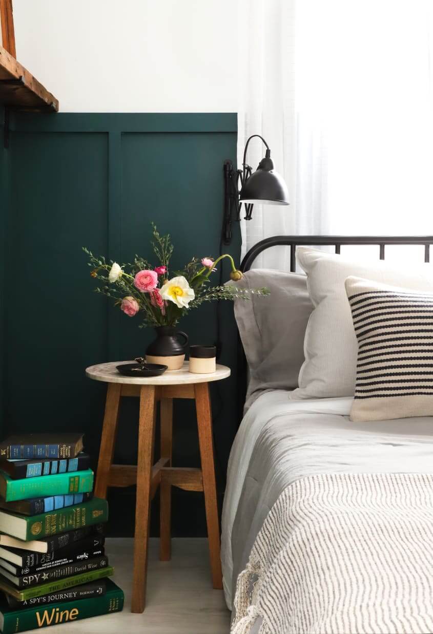 A Bright Renovated Home in Milwaukee 16 bedroom-blue-wall-panels-nordroom
