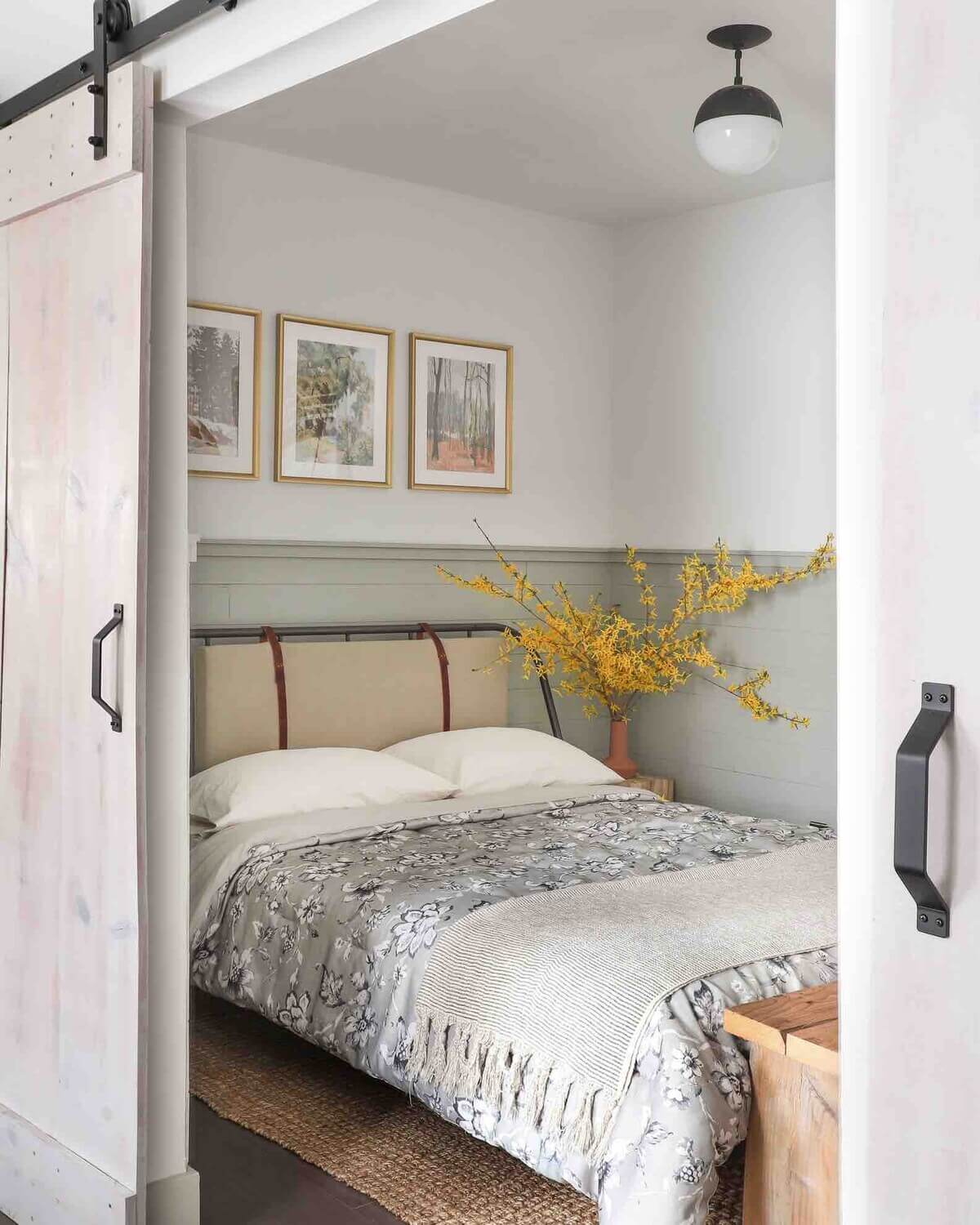 A Bright Renovated Home in Milwaukee 7 bedroom-sliding-barn-door-airbnb-nordroom